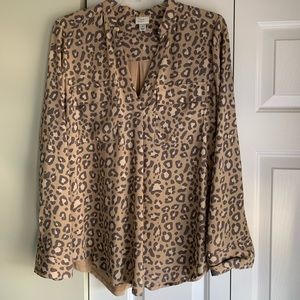 Mixed media camp shirt